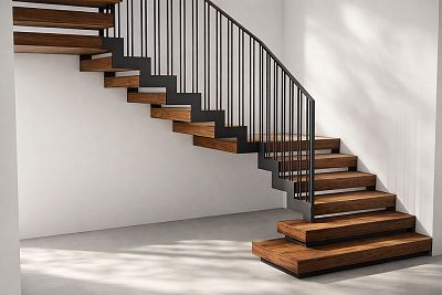 Stairs and railing