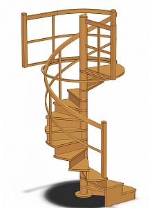 návrh dřevěných schodů točitých