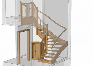 návrh dřevěných schodů