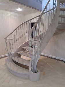 Stairs and railing