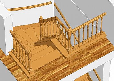 Stairs and railing