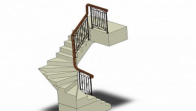 Stairs and railing