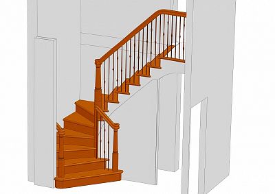 Stairs and railing