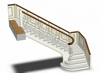 Stairs and railing