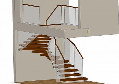 Stairs and railing