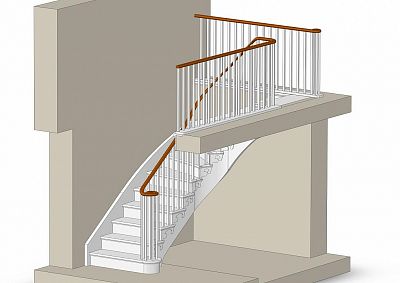 Stairs and railing