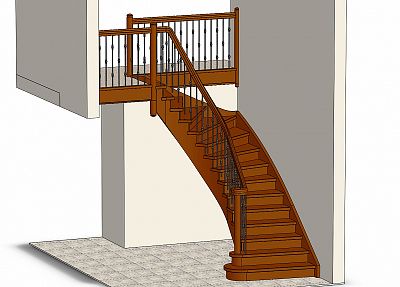 Stairs and railing