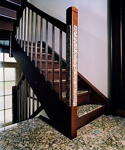 Stairs and railing