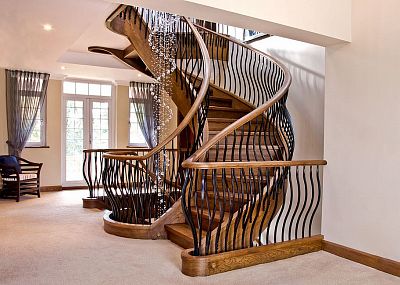 Stairs and railing